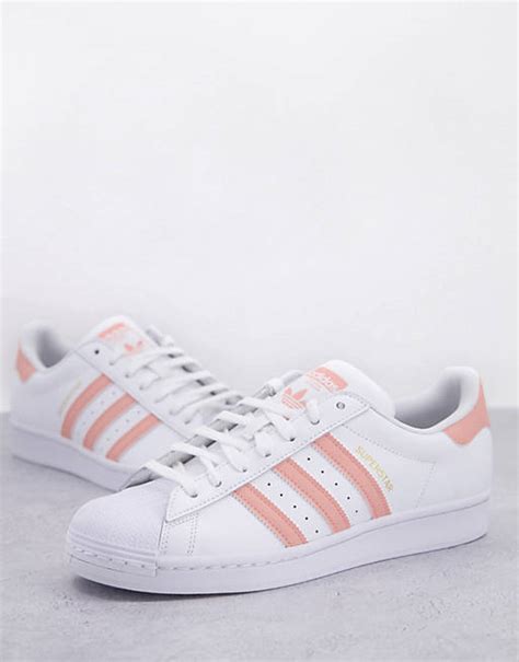 adidas superstar wit met glimmende roze neus|adidas Superstar Wit/Roze Dames .